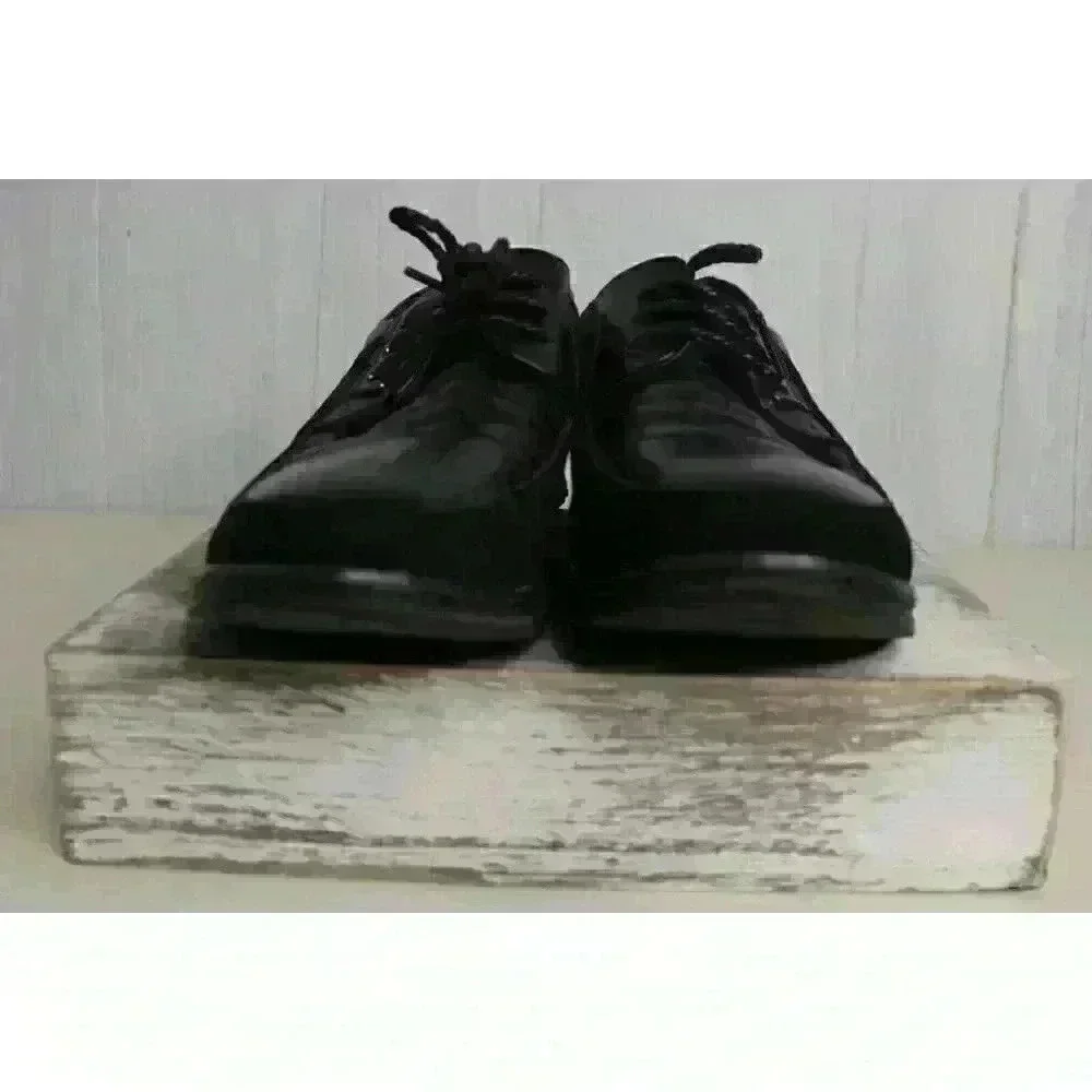 Gatsby Quilted Derby Oxford Sneakers Black Faux Leather Lace‎ Up Shoes Men's 10